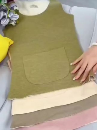保暖内衣女双口袋蓄热保暖背心磨毛大码内衣