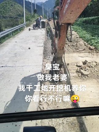 臭宝,做我老婆,我干工地开挖机养你,你看行不行嘛😜#爱情来了