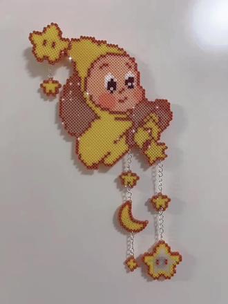 许个愿吧~星星人 期待已久的星星人拼豆~闪光版~今天迫不及待分享~#拼豆 #拼豆星星人 #星星人拼豆 #星星人