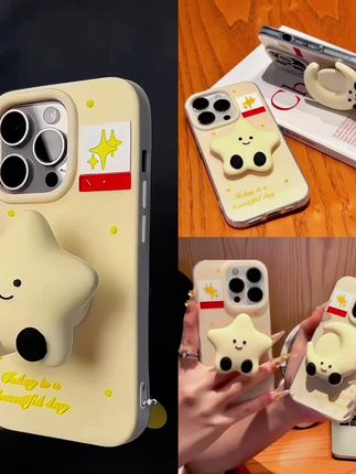 欧克里里立体星星月亮适用iphone16promax支架手机壳华为vivo小米#手机壳 #手机壳推荐 #爆款热卖中 #3c好物推荐 #数码科技 @DOU+上热门