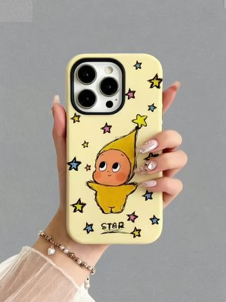 #创作灵感 超治愈阔爱的星星✨人奶呼呼的~小星星还会旋转~支架打开还可以当补妆镜~好朋友我们一人一吧!#个性手机壳#ins风手机壳#星星手机壳#闺蜜同款