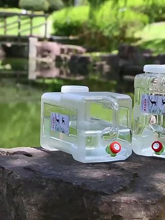 PC透明方桶户外车载家用自驾游带龙头储水桶纯净矿泉水桶饮装水