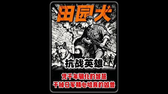 抗战英雄:中华田园犬凭啥干翻日军狼青? #抗日 #AI创作浪潮计划 #中华田园犬 #狗狗