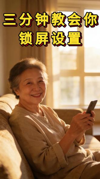 教爸妈设置锁屏,一看就会,再也不怕手机乱按#中老年手机教程 #手机小知识 #手机使用技巧 #关爱老人 #手机锁屏