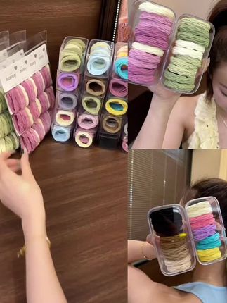 依牧超柔软高弹力巨耐用高马尾盒装精品发绳皮筋扎发头绳2025新款#皮筋 #爆款热卖中 #发绳 #发饰 #发饰头饰