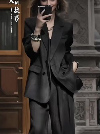 大码通勤复古高级感西装套装女春夏新款休闲时尚轻熟风阔腿裤西服#高级感穿搭 #时尚气质穿搭 #潮流时尚穿搭 #时髦穿搭 #时尚穿搭分享