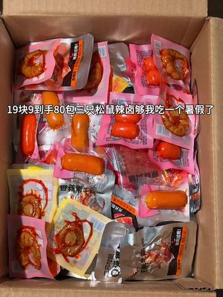 这价到手80包辣卤大礼包!十几种口味荤素搭配真的超好吃! #辣卤大礼包 #辣卤 #三只松鼠 #妈呀太香了