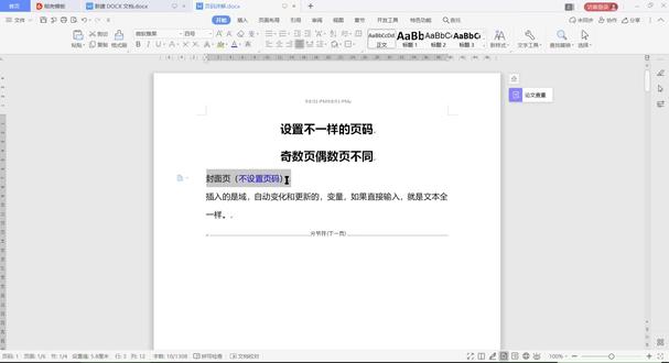 页码设置奇偶页不同,首页不同,下一集讲目录。#页码设置 #奇偶页不同 #参考文献 #办公 #WPS