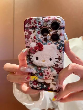 好有特色的红色碎花kt全包手机壳 防摔又耐用#原创手机壳 #创意手机壳#这个手机壳真的长在我心巴上了 #手机壳 #hellokitty