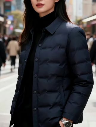真维斯Jeanswest轻薄羽绒服男士休闲外套秋冬季新款翻领衬衫夹克#夹克外套 #羽绒服穿搭 #衬衫夹克外套 #秋冬新款 #男装搭配