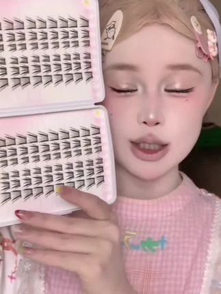 30排超大容量黑色蓝眼泪小信子小鹿睫毛书自然卷翘新手单簇假睫毛#假睫毛#卷翘假睫毛#自然假睫毛#假睫毛推荐