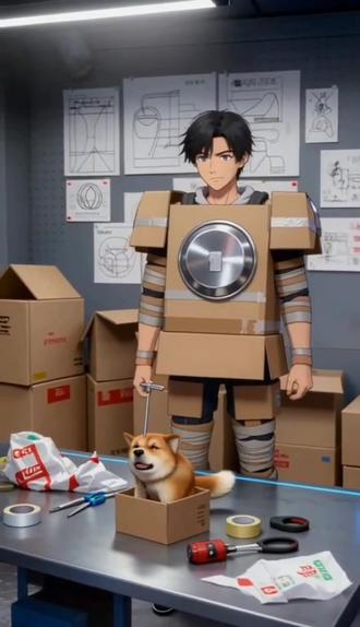 #AI箱犬机甲变身计划 #抖音ai创作