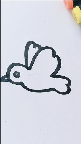 简笔画小鸟 #儿童简笔画 #幼儿简笔画 @抖音小助手 @抖音创作小助手