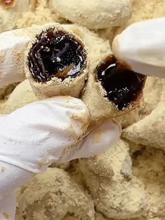羊角蜜黑红糖姜汁梅豆糖角老式传统怀旧年货零食淮北点心特产小吃#酥脆香甜#软糯口感