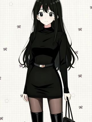 #辣妹穿搭 #小黑裙 #御姐  #显高显瘦穿搭 #黑色系穿搭