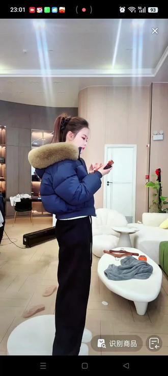 #女装 大毛领连帽韩版加厚棉服,收腰显瘦小个子保暖短款棉衣潮外套面包服#冬日穿搭 #收腰显瘦 #个性穿搭 #显高显瘦显腿长