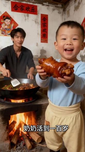 好久没给奶奶送祝福啦 孙子想你啦#美食猪蹄做法 #隔代亲 #给奶奶送祝福 #抖音二创激励计划