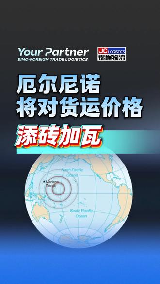 2026年的运价,厄尔尼诺有话要说! #厄尔尼诺 #运价 #外贸 #出口 #物流运输 @锦程物流