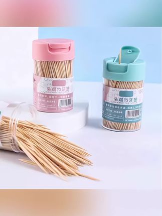 牙签盒#家用一次性#剔牙器#水果竹签#商用个性创意筒装
