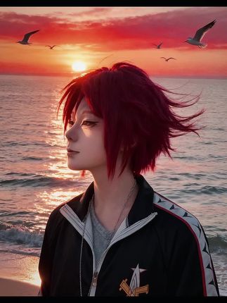 感觉是最好的一次🥺#松冈凛 #free #海边 #ooc致歉 #cos
