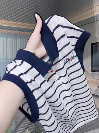 #条纹t恤短袖 #休闲舒适 #穿出高级感 #甜美风 #韩系风