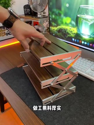 铝合金户外露营多功能可伸缩折叠三层置物架便携收纳实用旅游装备#铝合金户外露 #桌面改造 #露营收纳 #置物架