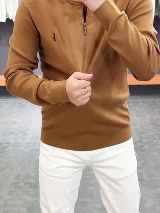 #拉链设计新品毛衣 #休闲百搭毛衣 #简约时尚毛衣 #立领毛衣