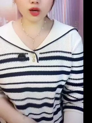 A04-海军领长袖针织开衫女秋季2025新款设计感撞色薄款毛衣短上衣#面料柔软舒适 #时尚穿搭 #好物推荐🔥