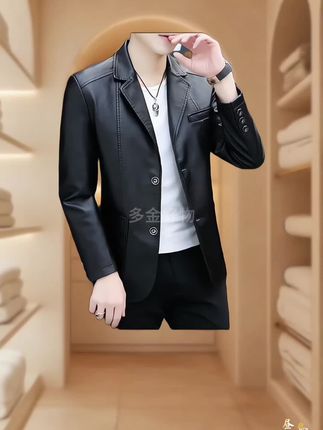 #简约大气 #春秋新款 #高端大气 #高档男士皮衣外套 #质量杠杠滴