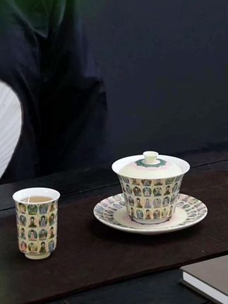 有一种美,叫敦煌千佛 不一样的敦煌风茶具 中式爱好者闭眼入 #茶器之美 #器物之美 #茶具 #瓷器 #敦煌