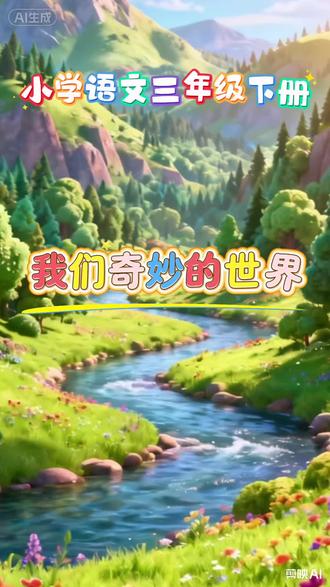 三年级下册24《我们奇妙的世界》动画视频#小学语文 #三年级下册 #课文动画