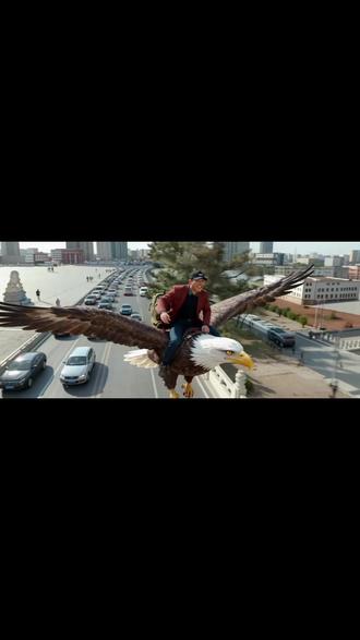 我骑老鹰回家带的仰望的帽子,#AI骑老鹰回家