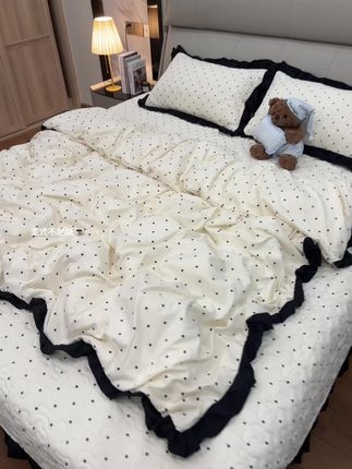 四季通用的法式波点床盖四件套~简约高级! #床盖四件套 #高级感床品 #床上用品 #柔软亲肤 #温暖的小窝