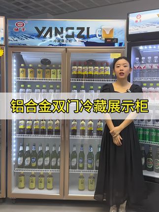 铝合金双开门冷藏柜#商用冷柜 #冷藏柜 #酒水柜