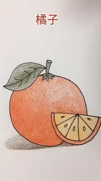 橘子简笔画 喜欢的点好关注 方便找到