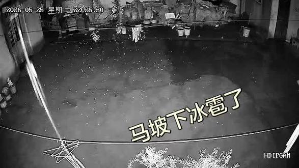 强对流天气 铜山区马坡镇下冰雹了#冰雹 #监控视角