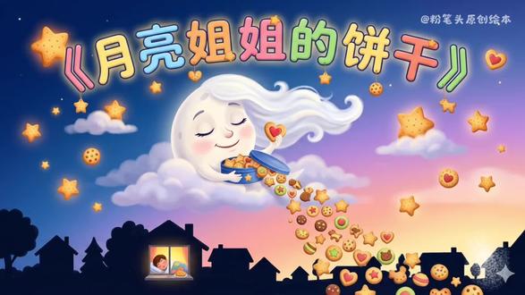 《月亮姐姐的饼干》 绘本类型:形状认知 + 想象力激发
学习意义:认识圆形、半圆形、月牙形等基本形状;了解月相变化;激发想象力
亲子互动点:读完后可以用饼干或橡皮泥和孩子一起做不同形状的“月亮饼干”
原创绘本#绘本 #睡前故事 #启蒙早教 #亲子阅读