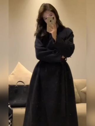 这款双面羊毛大衣太好看了,高端大气#高级感穿搭