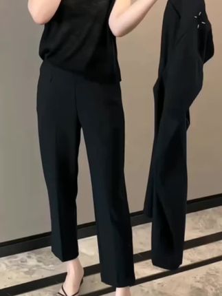 #薄款西装裤#休闲裤#烟管裤#时尚百搭#谁穿谁好看