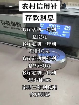 #农村信用社存款利息#定期存款#存钱#存单夹