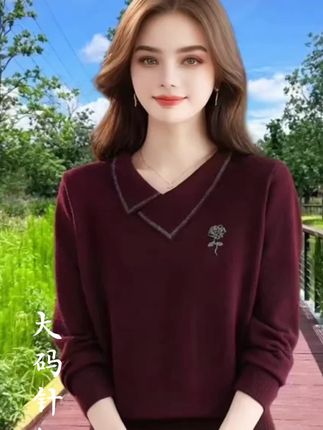 大码女装#秋冬新款 #时尚打底衫 #时尚潮流穿搭