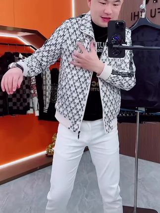 阿凯严选-欧货秋季新款男士爆款轻奢时尚休闲刺绣潮流夹克外套#穿出高级感 #爱了爱了 #春秋新款 #帅气穿搭