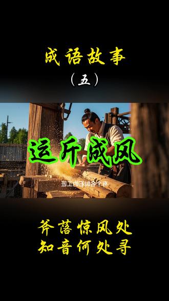 成语故事(5) “运斤成风”这一成语出自《庄子·徐无鬼》,讲述了一个技艺精湛的工匠与信任他的搭档之间的故事:
古时候,楚国有个名叫石的工匠,他的技艺极为高超,尤其擅长用斧头砍削东西。当时,有个叫匠石的人(此处“匠石”可能为对石姓工匠的尊称),他有一位搭档,两人配合默契。
一次,匠石的搭档鼻子尖上不小心沾了一点像苍蝇翅膀那样薄的白灰,薄得几乎看不见。他就请匠石用斧头把这白灰削掉。匠石毫不犹豫,抡起斧头便劈了过去。只见他手臂挥动,斧头在空中划出一道风声(“运斤成风”中的“斤”即指斧头,“运斤”意为挥动斧头,“成风”形容动作迅猛带起风声),动作干脆利落。
结果,白灰被精准地削得一干二净,而搭档的鼻子丝毫没有受到损伤,甚至连一点擦伤都没有。更令人称奇的是,在匠石挥斧的过程中,他的搭档始终站在原地,面不改色,神情镇定,完全信任匠石的技艺,没有一丝一毫的畏惧。
后来,鲁侯听说了这件事,十分惊叹,便请匠石也为自己表演一次。匠石却摇摇头说:“我曾经确实能做到,但现在不行了。因为我的那位搭档已经去世了,再也没有人能像他那样,让我放心大胆地施展技艺,也没有人能如此信任我,在我挥斧时保持绝对的镇定。”
成语的寓意
“运斤成风”原本用来形容工匠技艺极其娴熟高超,动作精准利落。后来,这个成语也常被用来比喻双方配合默契,或做事技艺精湛、得心应手。同时,故事也暗含了“知音难觅”的意味——高超的技艺往往需要相互信任的搭档才能充分展现,失去了信任的基础,再精湛的本领也难以施展。#成语故事 #成语故事分享 #有所事事的暑假 #燕云十六声 #夏日环游记 @天缘视界
