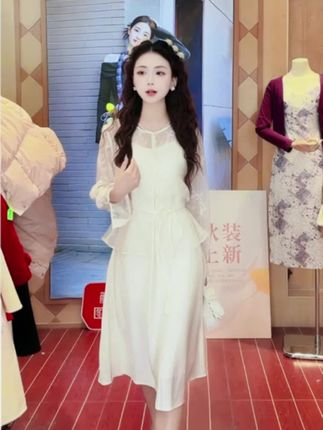【小个子专属】IEF/爱依服2025新款秋季小香风气质显瘦中式里外套裙 #新中式国风裙推荐 #ootd穿搭 #小个子穿搭 #秋季主打简单干净氛围感 #通勤穿搭如何摆脱土气感