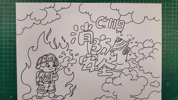 消防安全手抄报 #消防救援 #消防安全 #防火安全 #手绘 #想画就画