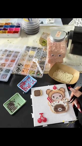 拼豆手工diy套装3d立体拼图全套工具包益智文创卡通动漫文化用品#拼豆 #拼豆DIY #益智玩具 #拼豆豆手工 #拼豆教程