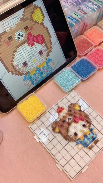 拼豆日记/🎀𝒌𝒊𝒕𝒕𝒚(˵>ㅿ<˵)♡♡!!#生活服务热点中心 #微博之夜 #拼豆#拼豆图纸 #kitty猫