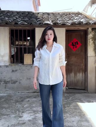 富婆们要的高品质牛仔裤来喽来喽,好细腻的面料呀真心好看#牛仔裤穿搭 #梨形身材穿搭 #显高显瘦穿搭 #高智感穿搭 #ootd
