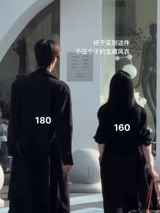 秋冬宽松中长款英伦韩 版男生过膝长款百搭外套风衣