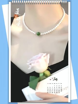 #项链 #锁骨链 珍珠项链女2025年新款设计感高级小众锁骨链气质百搭颈链424#我又心动了 #首饰佩戴 珍珠项链特别好看